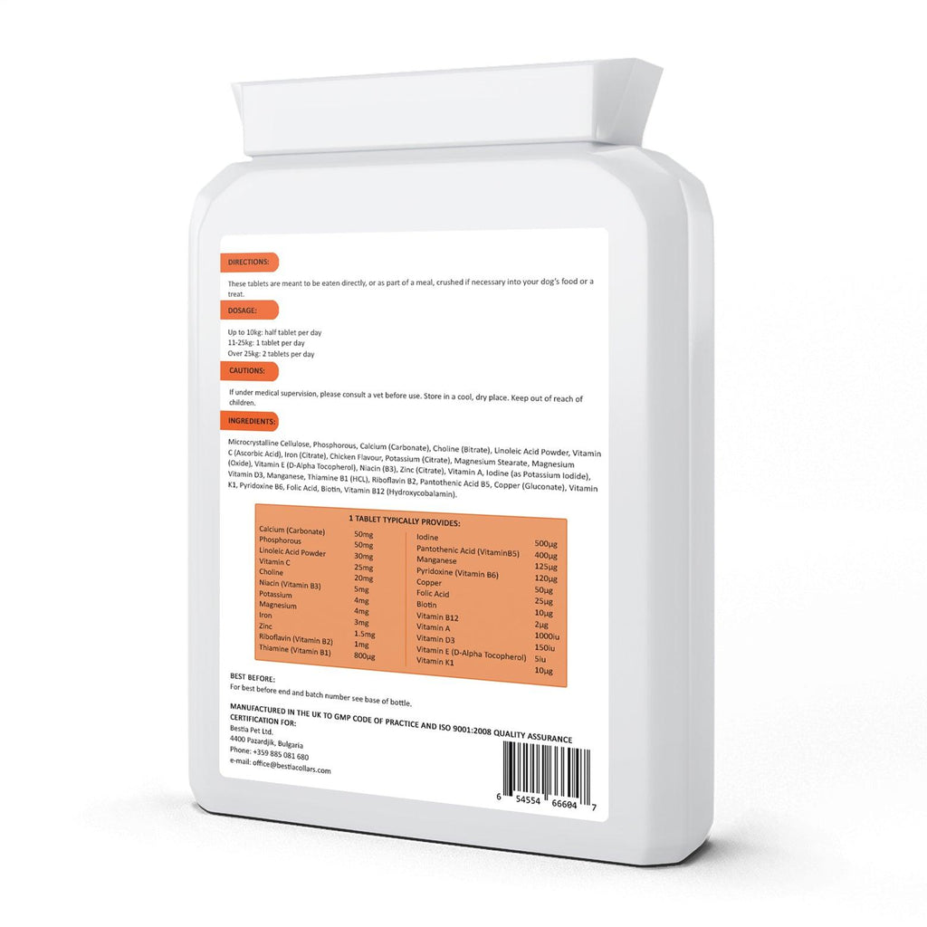 Multivitamine pentru câini Bestia Dog Sport VitaMAX – tablete masticabile cu pui