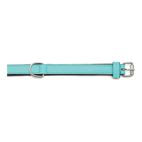 Zgardă Câine Gloria Padded Turcoaz – Piele, Căptușită, 45x2 cm