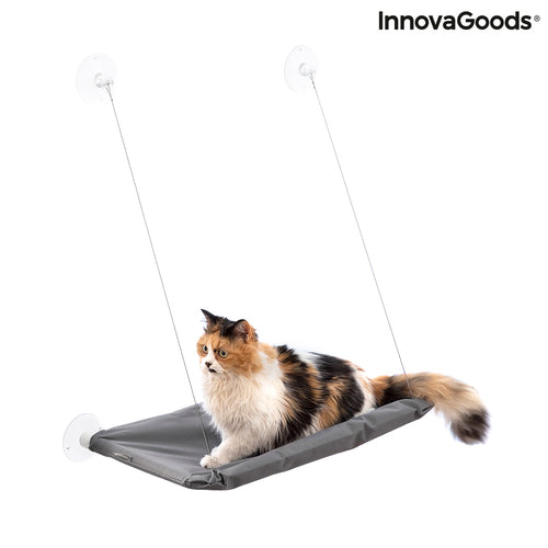 Hamac suspendat pentru pisici Catlax InnovaGoods – ventuze puternice, max. 30 kg