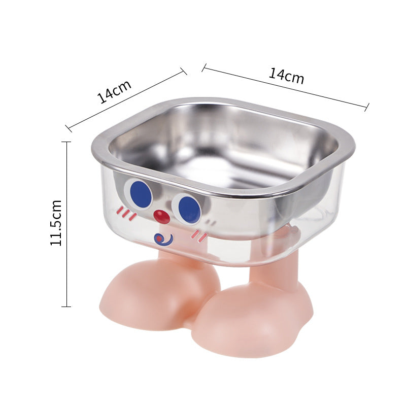 Bol înalt din inox pentru pisici – antiderapant, protecție gât, 20+ modele