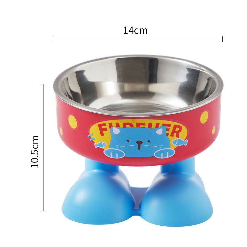 Bol înalt din inox pentru pisici – antiderapant, protecție gât, 20+ modele