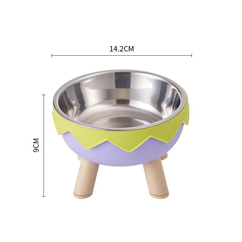 Bol înalt din inox pentru pisici – antiderapant, protecție gât, 20+ modele