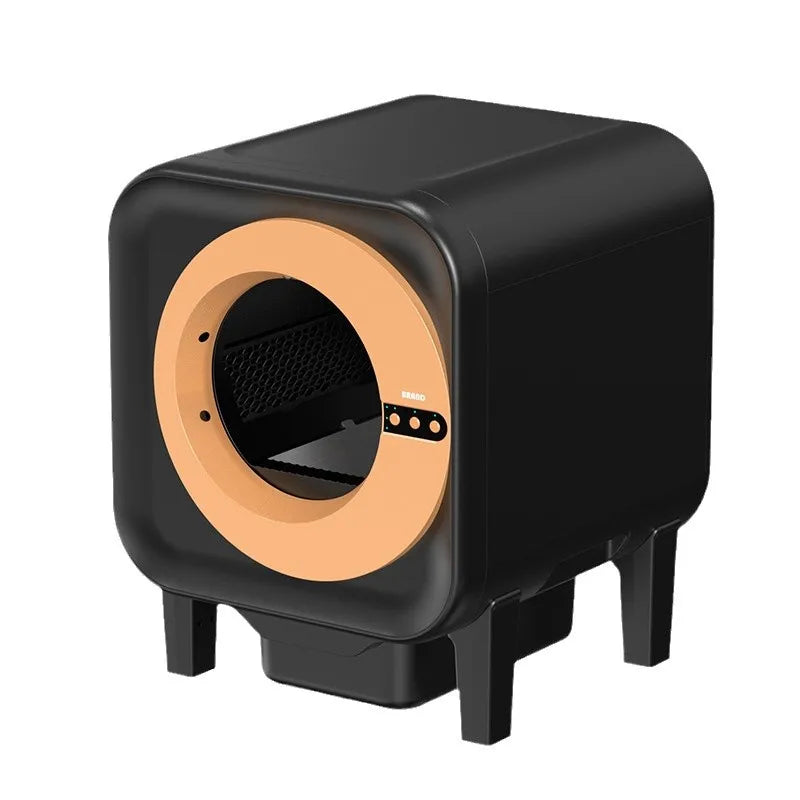 Litieră Automată Smart cu Cameră – Curățare Automată, Capacitate Mare, Închisă Complet