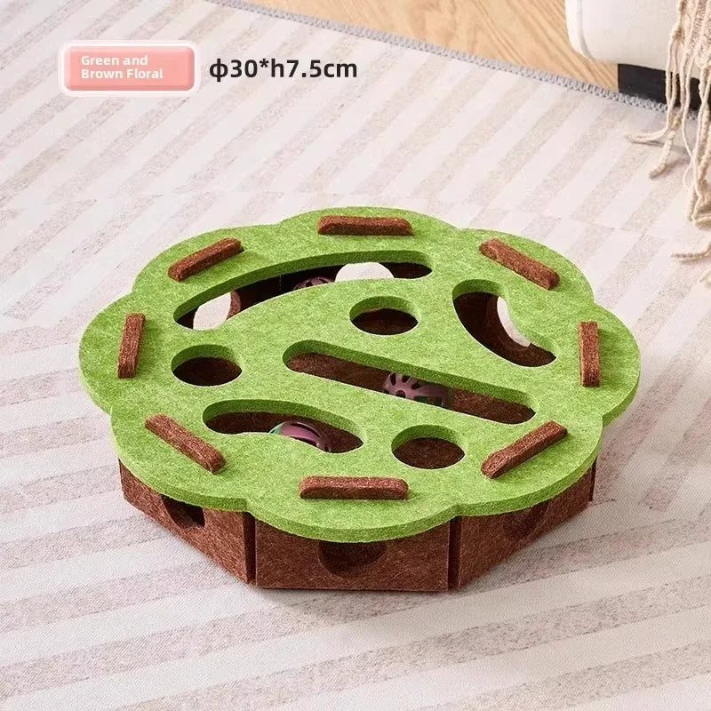 Jucarie Puzzle din Fetru pentru Pisici cu Minge