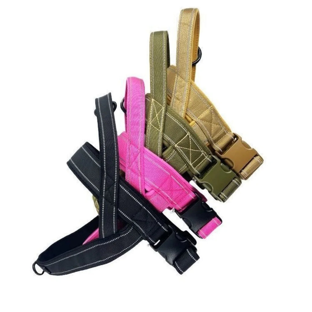 Ham Tactic Anti-Explozie Caini Mari – Vesta cu Maner, Golden Retriever, Nylon Rezistent