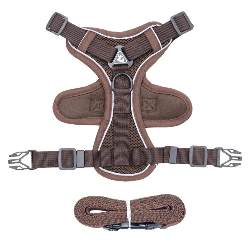Set Ham + Lesa Reflectorizant Mesh XLeiPet – Respirabil, Pisici si Caini Mici, Primavara/Vara