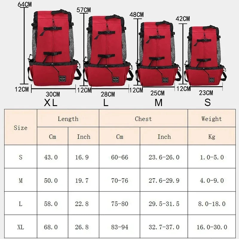 Rucsac transport caini mici medii nylon respirabil ciclism outdoor