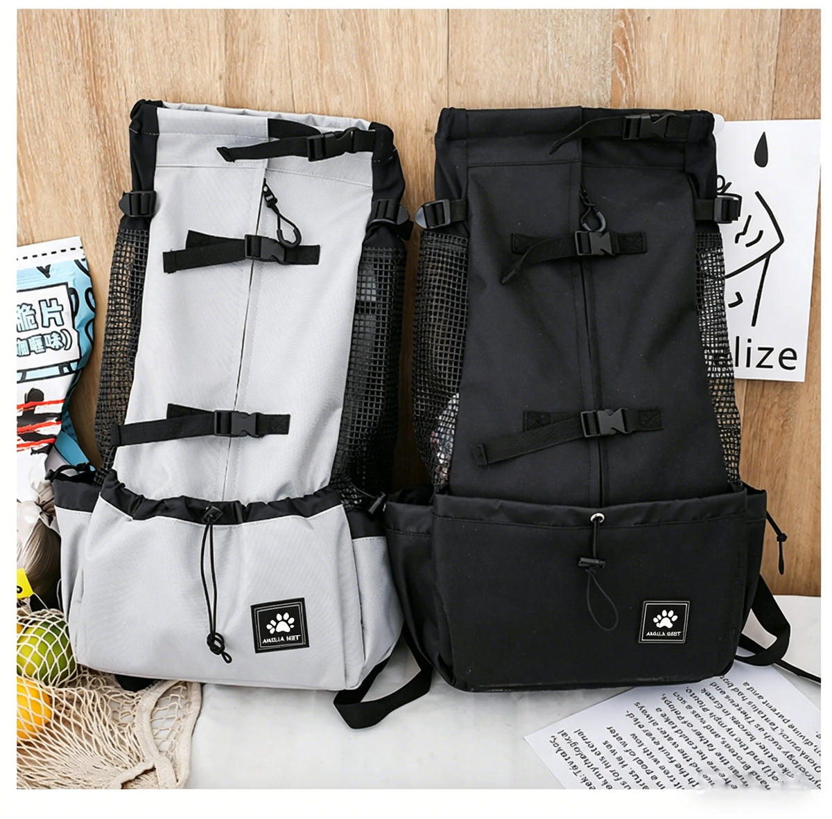 Rucsac transport caini mici medii nylon respirabil ciclism outdoor