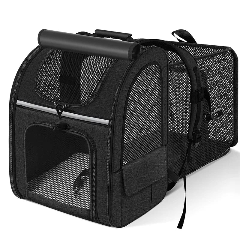 Rucsac Transport Pisici si Caini – Extensibil, Respirabil, Capacitate Mare, Drumetii
