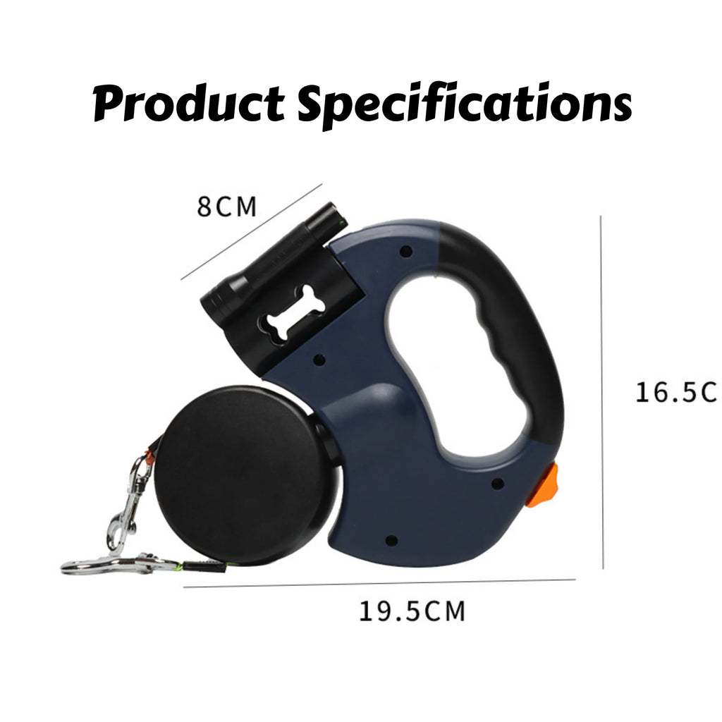 Lesa retractabila dubla LED reflectorizanta 3M 360 grade fara incurcaturi