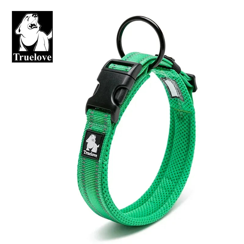 Zgarda caini Truelove mesh moale 3M reflectorizanta 8 marimi toate rasele