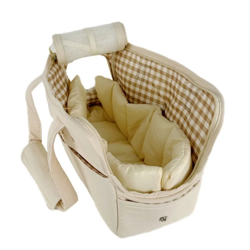 Geanta transport caini mici bumbac umar Chihuahua Yorkshire