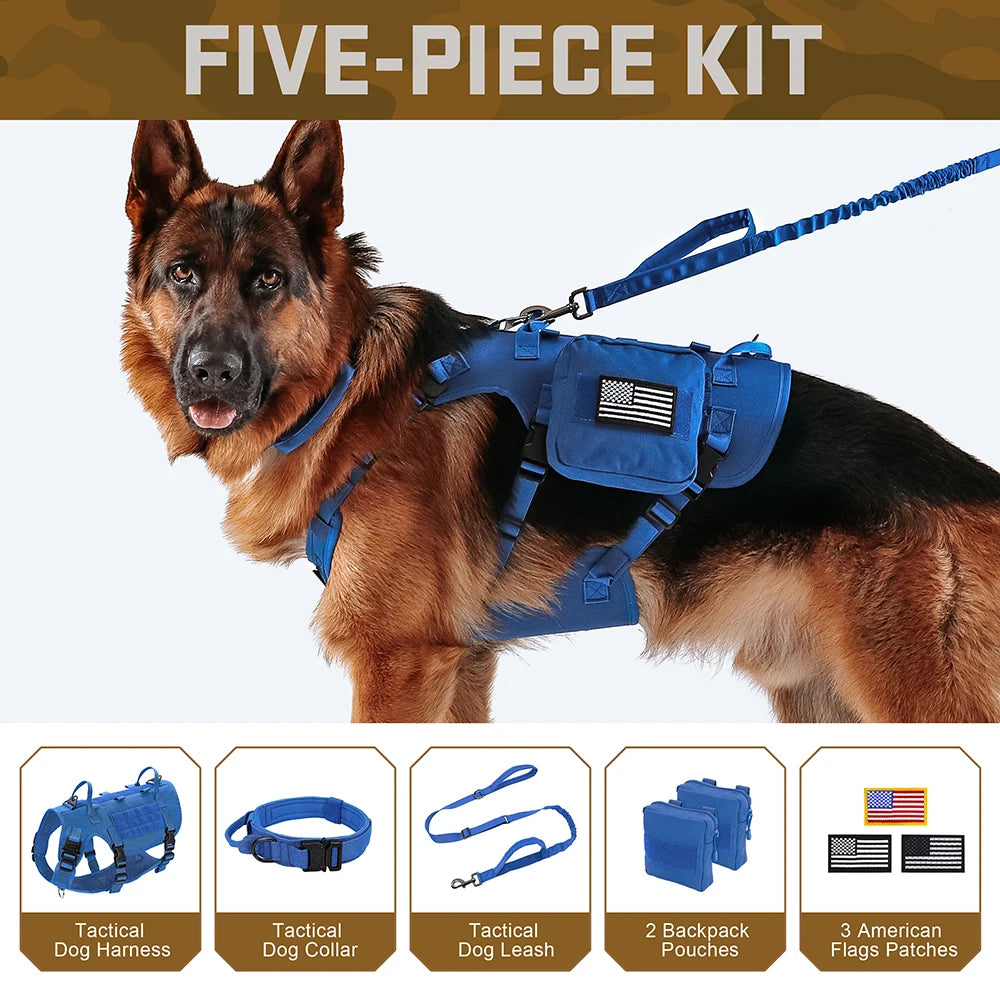 Set Complet Ham + Zgarda + Lesa Tactic Didog – cu Genti si Steaguri, Caini Mari