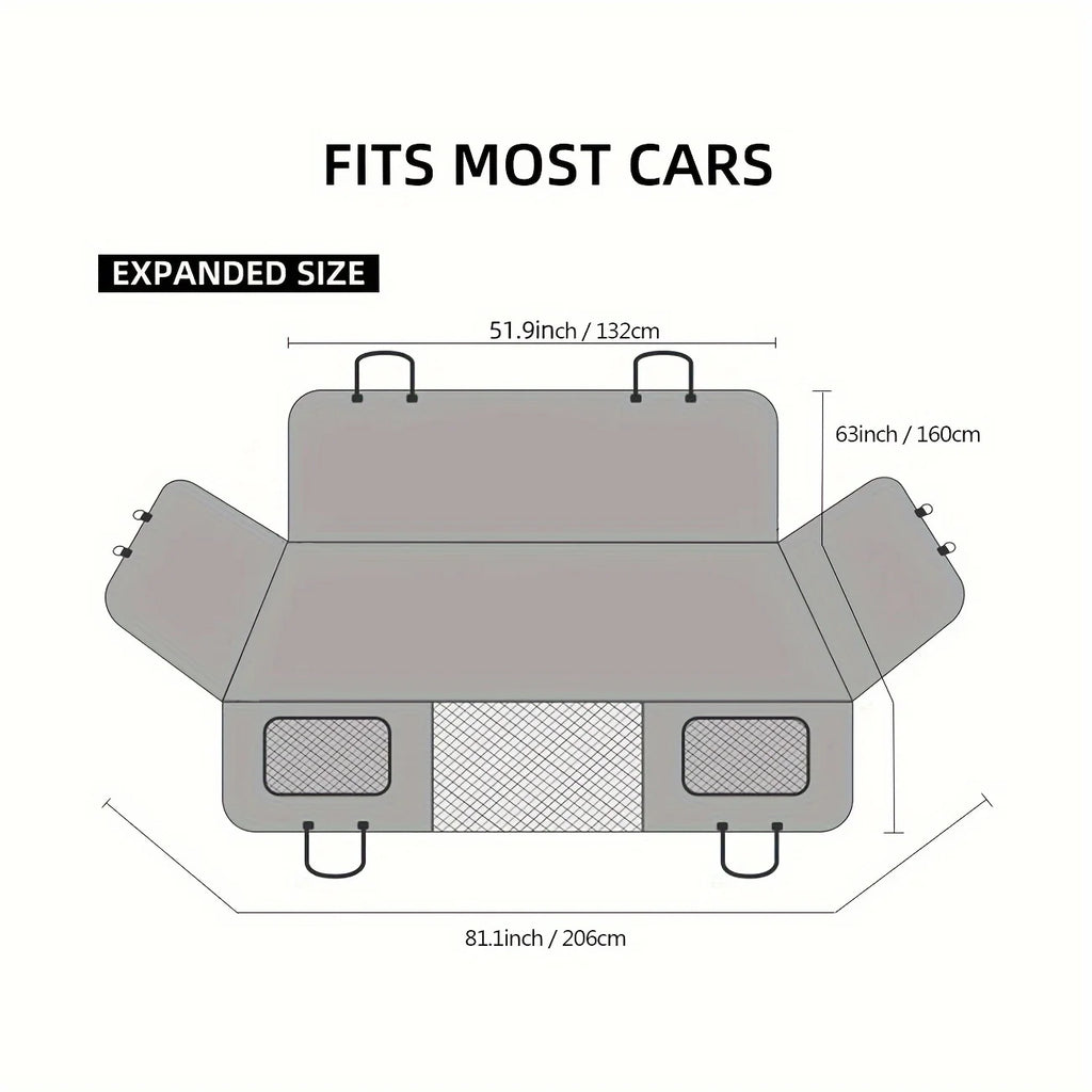 Husă Auto Impermeabilă pentru Câini – Tip Hammock, Anti-Zgârieturi, Anti-Alunecare