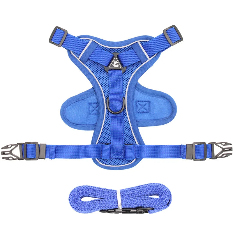 Set Ham + Lesa Reflectorizant Mesh XLeiPet – Respirabil, Pisici si Caini Mici, Primavara/Vara