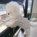 Salopetă florală de iarnă pentru câini și pisici – pijama călduroasă, 4 labe