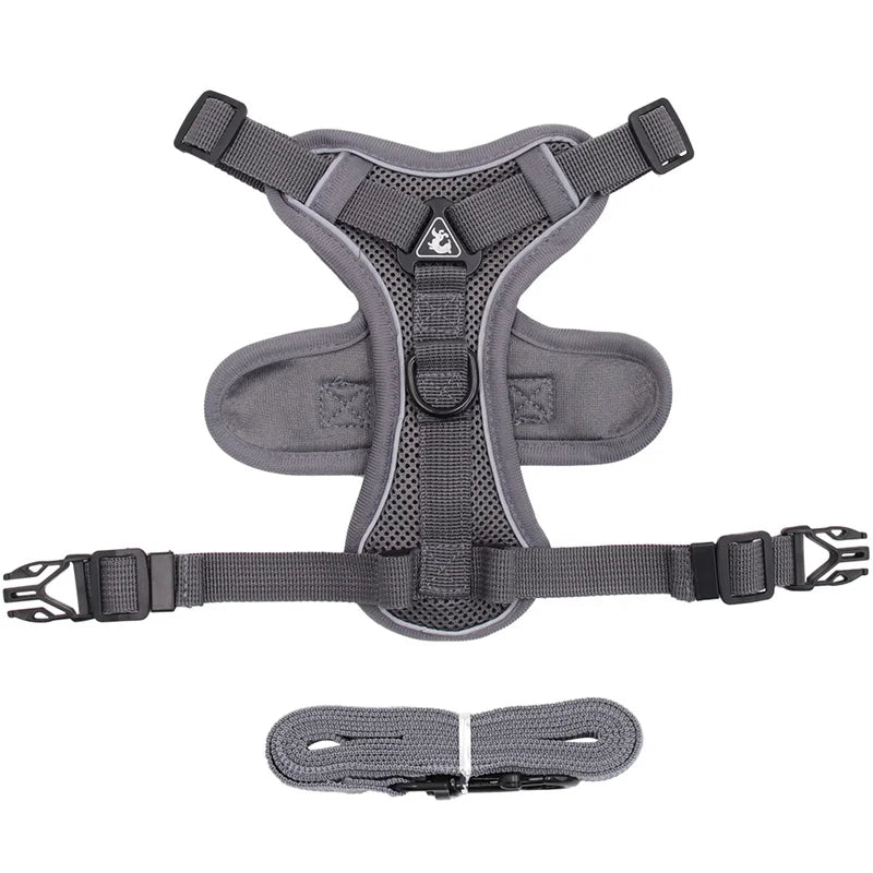 Set Ham + Lesa Reflectorizant Mesh XLeiPet – Respirabil, Pisici si Caini Mici, Primavara/Vara