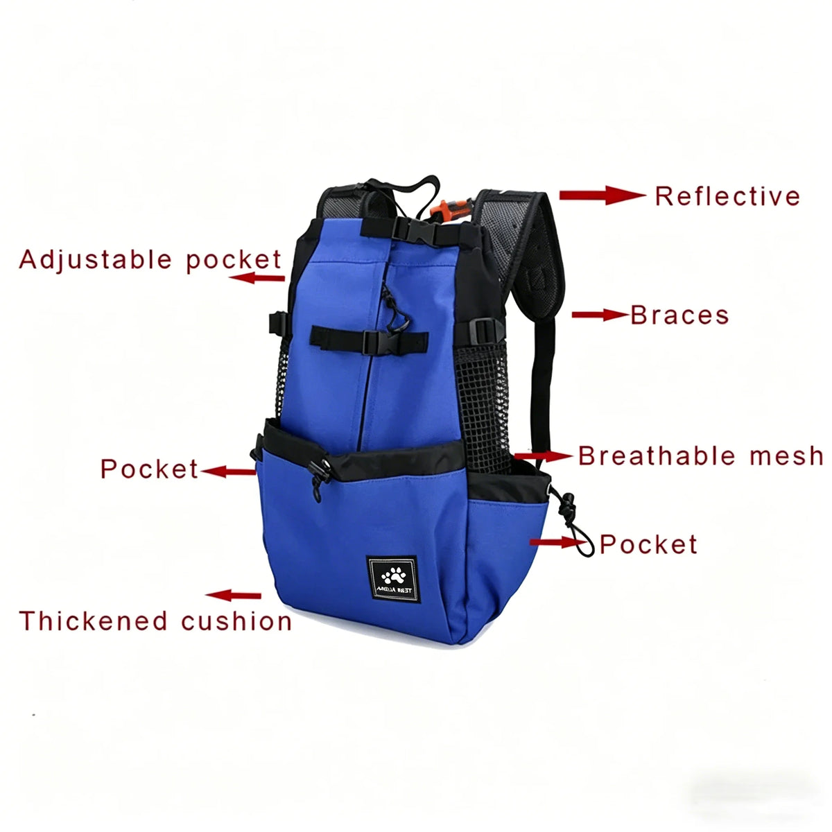 Rucsac transport caini mici medii nylon respirabil ciclism outdoor
