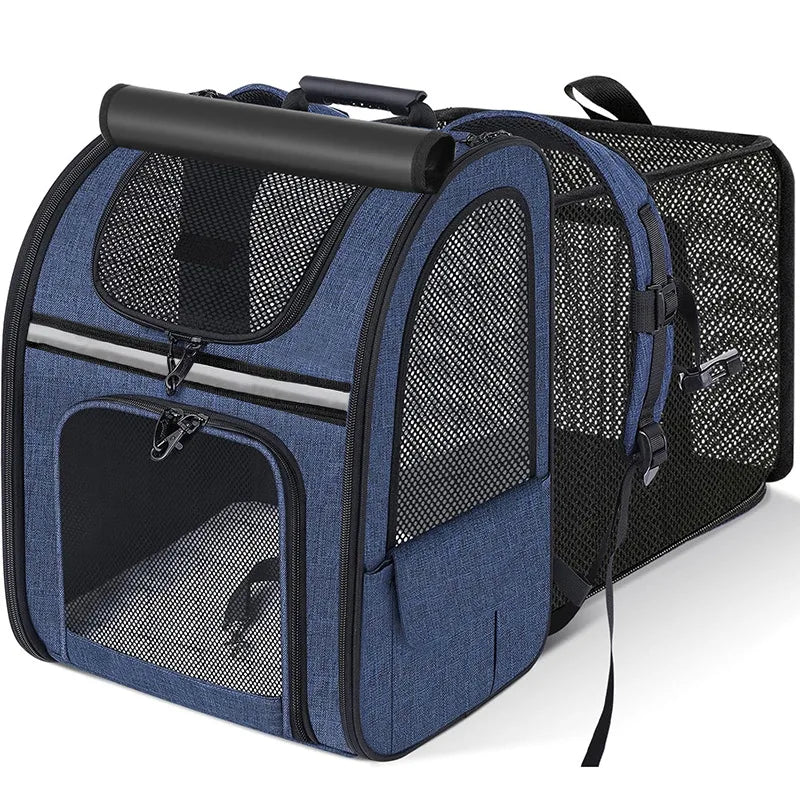 Rucsac Transport Pisici si Caini – Extensibil, Respirabil, Capacitate Mare, Drumetii