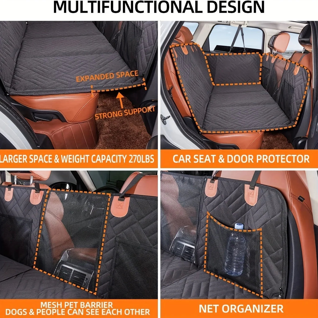 Husă Auto Impermeabilă pentru Câini – Tip Hammock, Anti-Zgârieturi, Anti-Alunecare