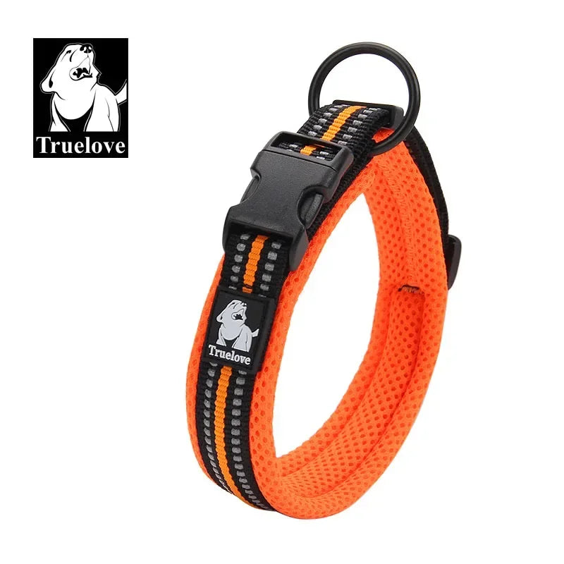 Zgarda caini Truelove mesh moale 3M reflectorizanta 8 marimi toate rasele