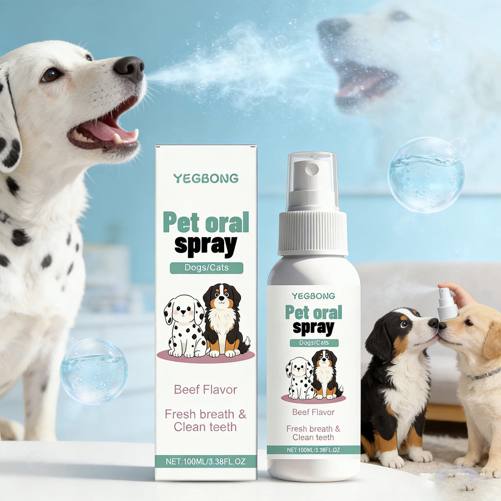 Spray oral pentru câini și pisici YEGBONG – 100ml, înlătură tartrul și mirosul