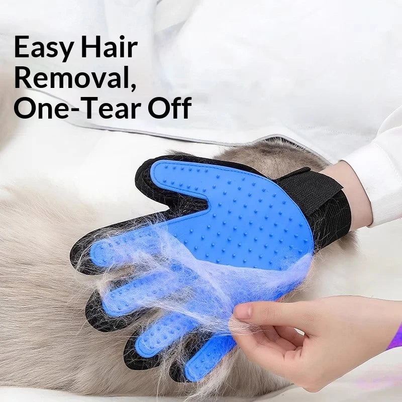 Manusi Silicon 2in1 Descarcare Par si Masaj – Perie Grooming pentru Caini si Pisici