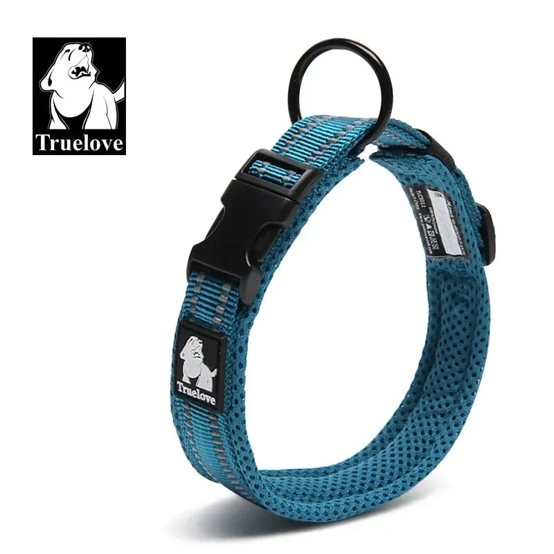 Zgarda caini Truelove mesh moale 3M reflectorizanta 8 marimi toate rasele
