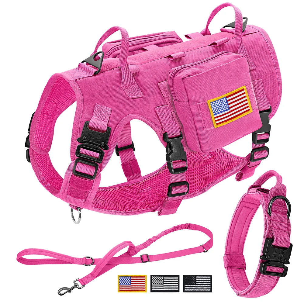 Set Complet Ham + Zgarda + Lesa Tactic Didog – cu Genti si Steaguri, Caini Mari
