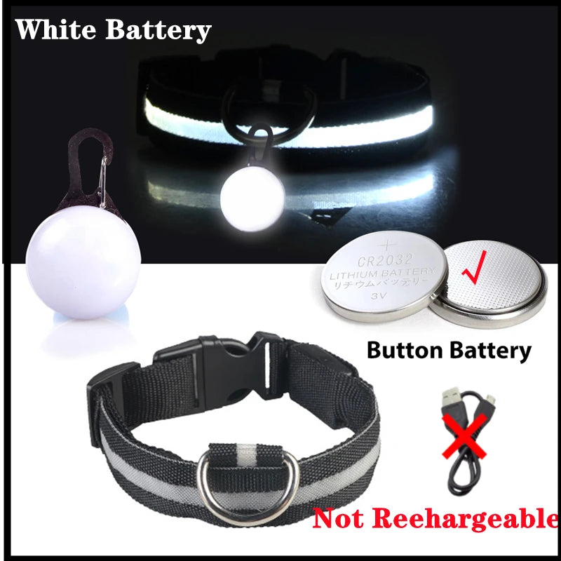 Zgarda luminoasa LED USB reincarcabila caini pisici siguranta noapte COOYOMOO