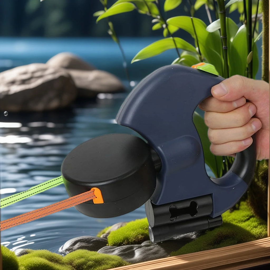 Lesa retractabila dubla LED reflectorizanta 3M 360 grade fara incurcaturi