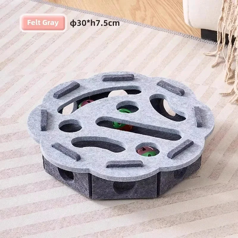 Jucarie Puzzle din Fetru pentru Pisici cu Minge
