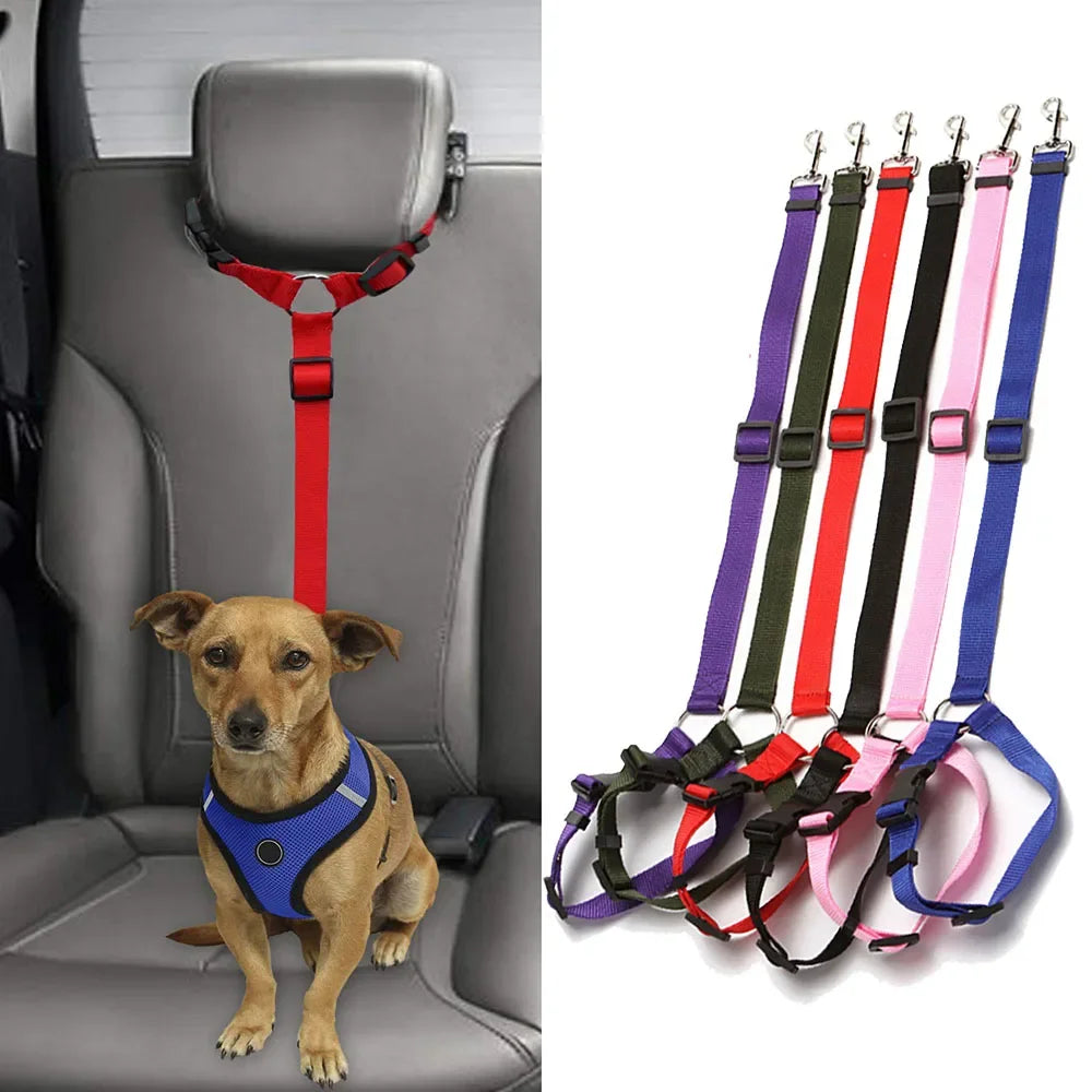 Centură de siguranță auto reglabilă pentru câini și pisici – ham cu clip universal