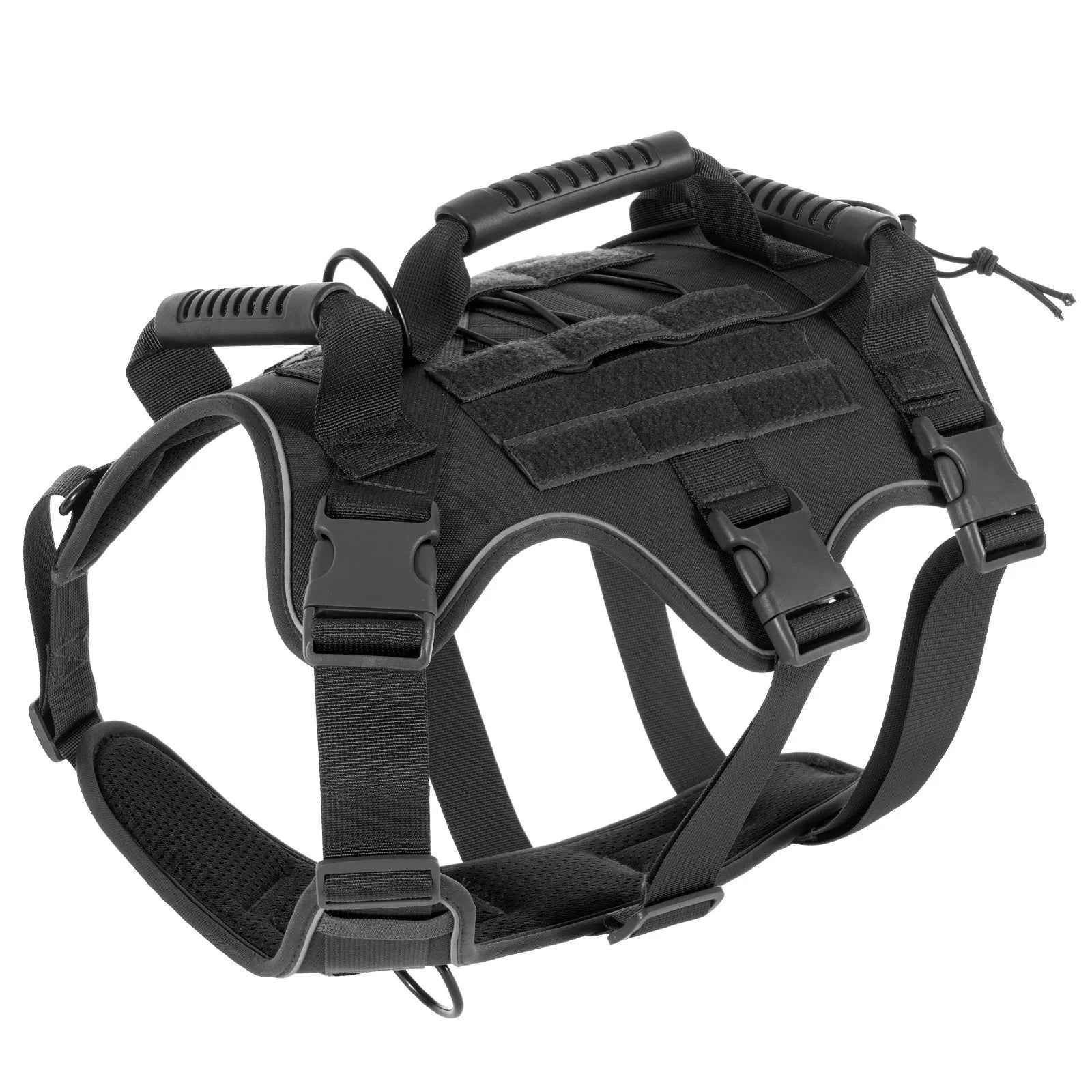 Ham tactic No Pull pentru câini – reflectorizant, cu mâner și 4 patch-uri