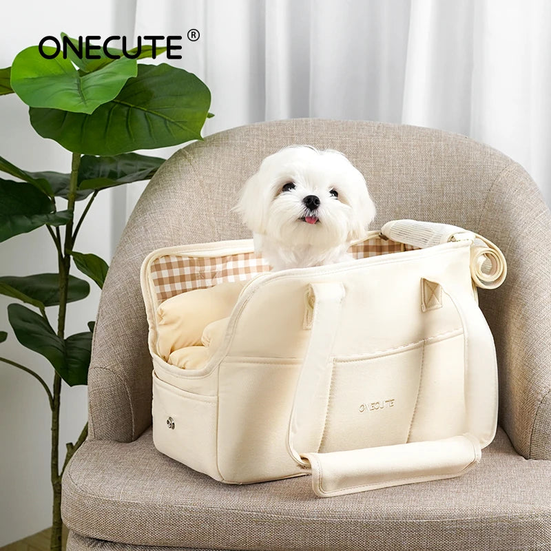 Geanta transport caini mici bumbac umar Chihuahua Yorkshire