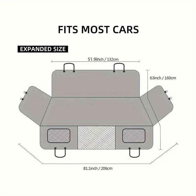 Husă auto impermeabilă pentru câini, protecție pentru banchetă