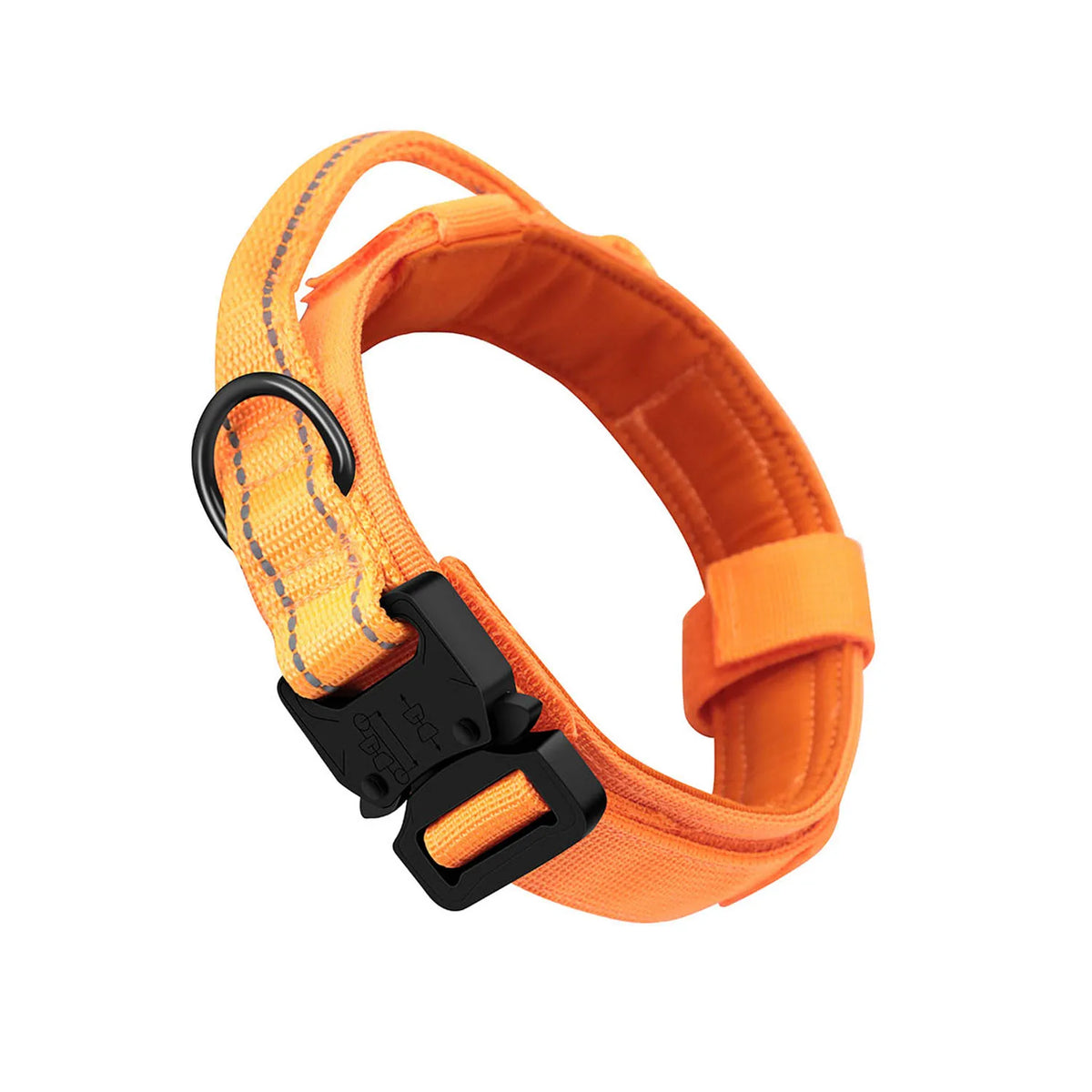 Zgarda tactica nylon reflectorizanta cu maner control caini medii mari