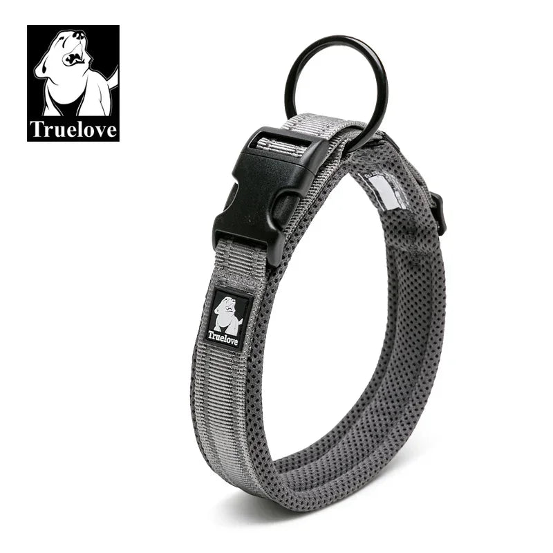 Zgarda caini Truelove mesh moale 3M reflectorizanta 8 marimi toate rasele