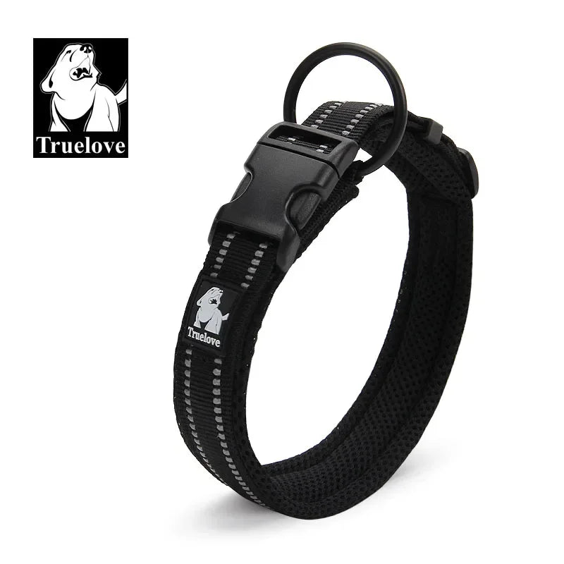 Zgarda caini Truelove mesh moale 3M reflectorizanta 8 marimi toate rasele