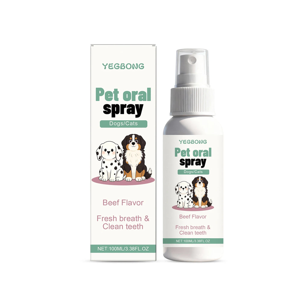 Spray oral pentru câini și pisici YEGBONG – 100ml, înlătură tartrul și mirosul