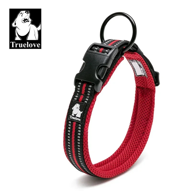 Zgarda caini Truelove mesh moale 3M reflectorizanta 8 marimi toate rasele