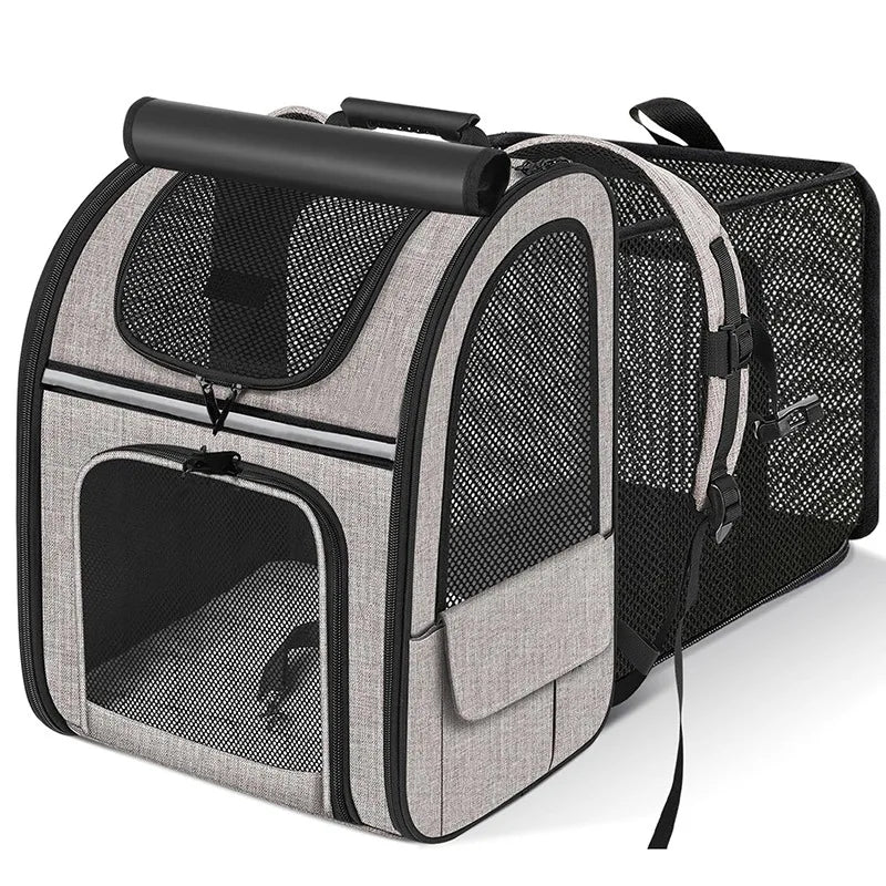 Rucsac Transport Pisici si Caini – Extensibil, Respirabil, Capacitate Mare, Drumetii