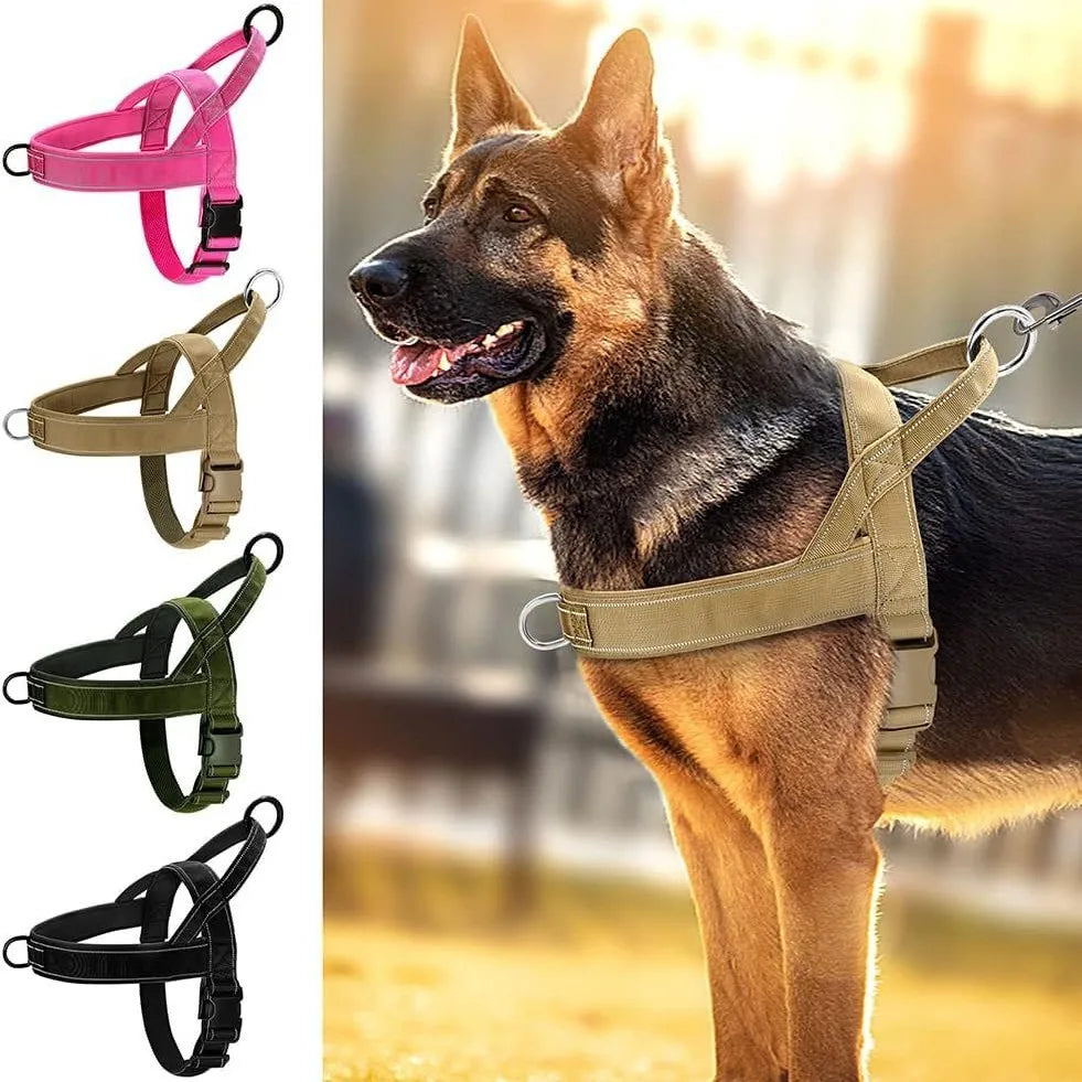 Ham Tactic Anti-Explozie Caini Mari – Vesta cu Maner, Golden Retriever, Nylon Rezistent