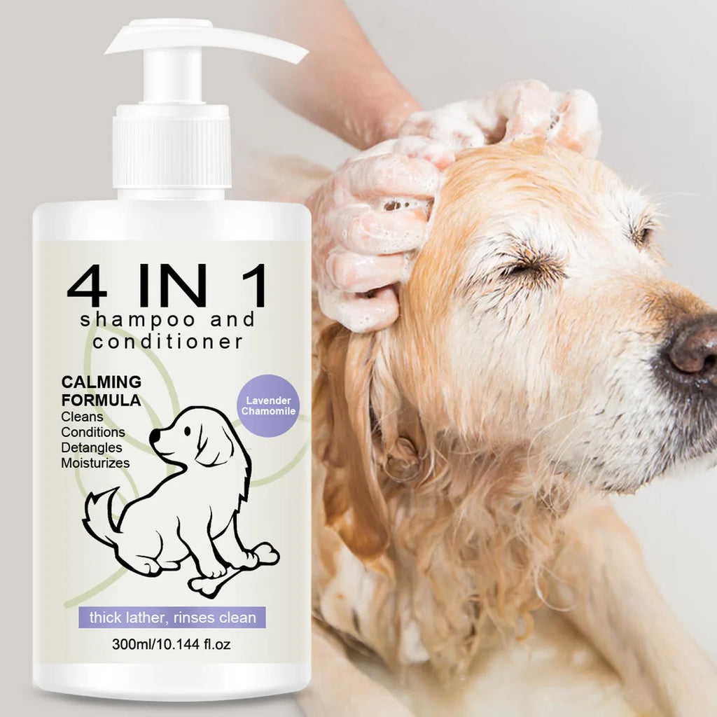 Sampon 4in1 Caini si Pisici 300ml – Curatare, Conditionare, Parfum si Anti-Cadere Par