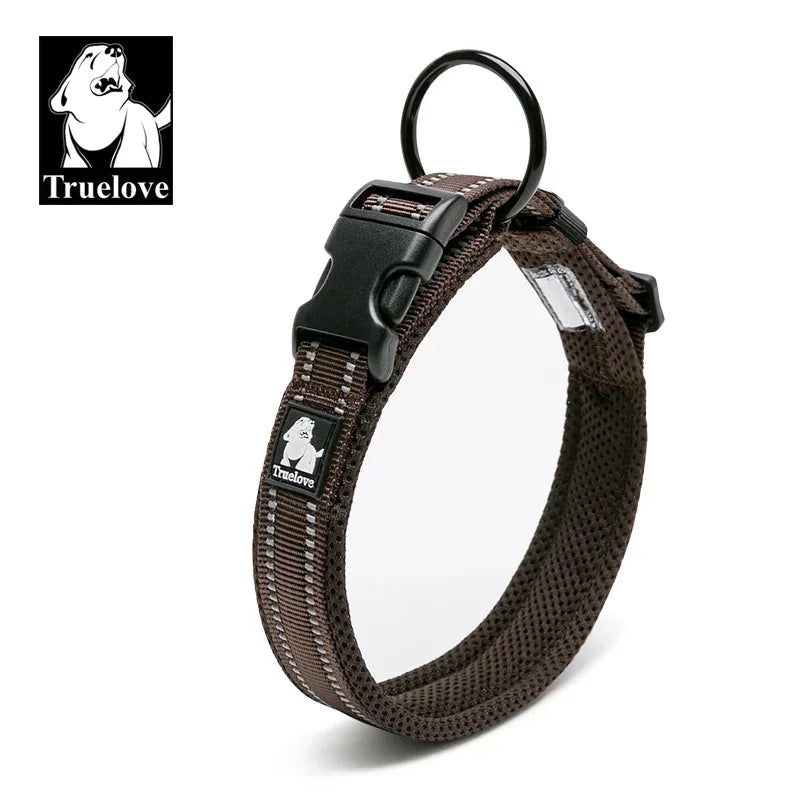 Zgarda caini Truelove mesh moale 3M reflectorizanta 8 marimi toate rasele