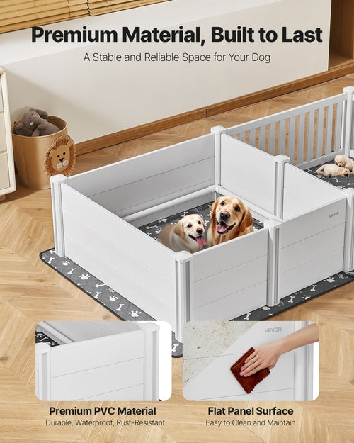 Țarc Whelping pentru Câini Mari – PVC Impermeabil, 237x123x46 cm