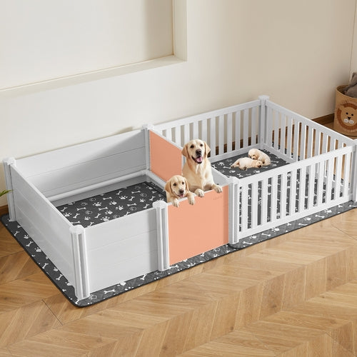 Țarc Whelping pentru Câini Mari – PVC Impermeabil, 237x123x46 cm