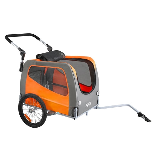Remorca bicicletă 2-în-1 pentru câini – cărucior și trailer, până la 30 kg
